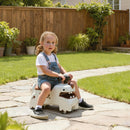 AIYAPLAY Kids Ride On Car, Dinosaur Shape Toddler Walker, Cream