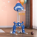 Livingandhome 2-in-1 Toddler Basketball Hoop Football Goal Set