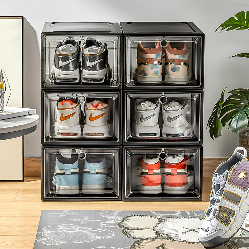 Lifeideas 6Pcs Magnetic Shoe Storage Box Dispaly Case