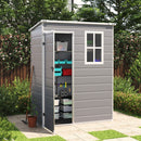Breeins Garden Plastic Storage And Tool Shed With Lockable Door And Window