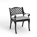 Breeins Set of 5 Retro Garden Bistro Set Cast Aluminum with Cushions