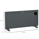 2000W Electric Convector Heater, Quiet Space Heater With LED Display