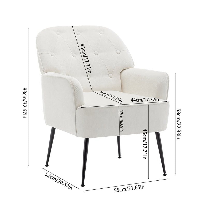 Livingandhome Stylish Chenille Upholstered Leisure Armchair