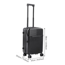 Livingandhome 20 Inch Front Opening Suitcase with TSA Lock and USB Charging Port