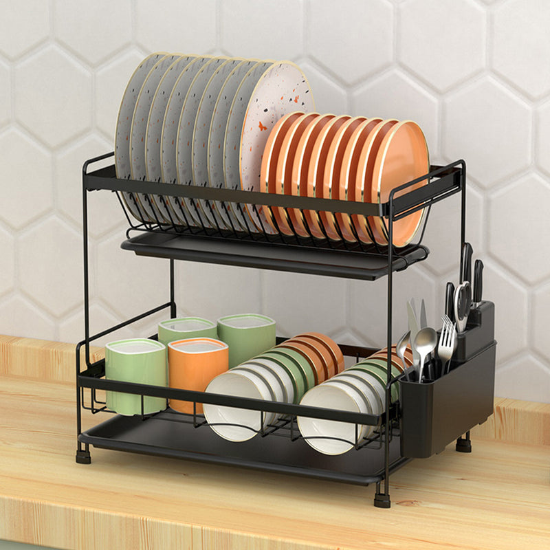 Livingandhome 2 Tier Dish Drying Rack With Drainboards