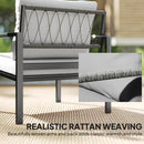 Outsunny 5 Piece Metal Garden Furniture Sofa Set with Cushions, Light Grey