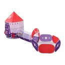 Livingandhome 3 in 1 Play Tent for Kids Pop Up Play Tunnel with Ball Pit