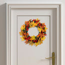 Livingandhome Artificial Maple Leaf Wreath Outdoor Decoration for Christmas