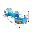 Kidkid 3-in-1 Kids Pop-Up Play Tent Set with Tunnel Playhouse