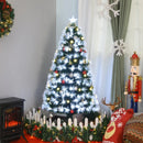 HOMCOM Fibre Optic Christmas Tree with Star Topper 5ft