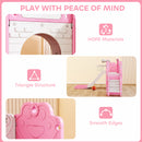 AIYAPLAY 7 In 1 Toddler Slide Set, Frog Theme Playset With Basketball Hoop