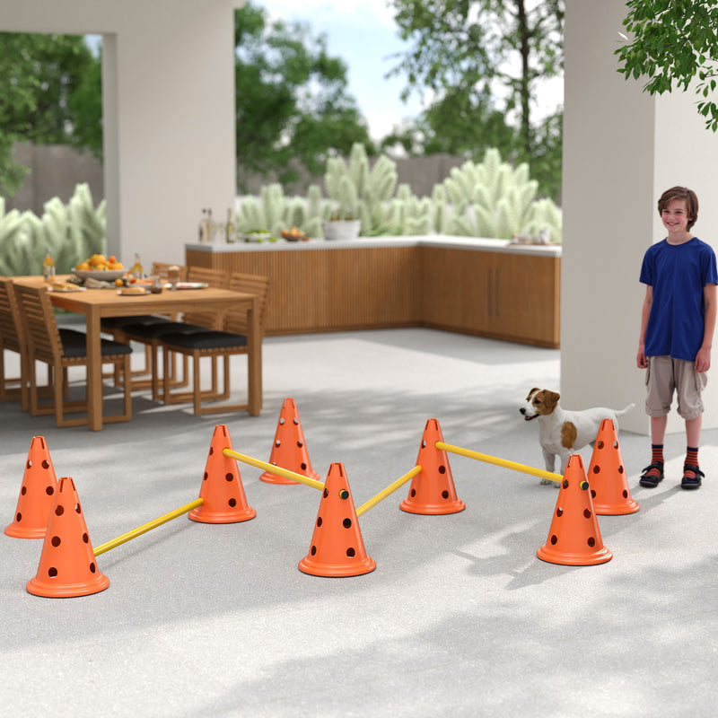 PawHut Dog Agility Equipment Set, Four-Piece Adjustable Height Jumping