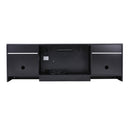 Recessed Electric Fireplace TV Stand with Closed Storage