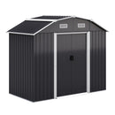 Breeins Large 7.5 x 4 ft Galvanized Steel Acrylic Storage Shed