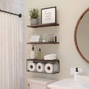 Cottonfy UK 3Pcs Wooden Wall Floating Shelves