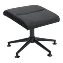 Faux Leather Swivel Armchair With Footstool