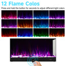 Livingandhome Modern Recessed Electric Fireplace With Remote