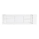 Livingandhome White Wooden TV Unit with Cabinets