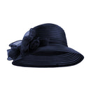 Floral Organza Wide-brim Sun Hat