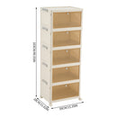 4/5/6-Tier Foldable Shoe Cabinet With Wheels