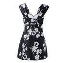 One-piece Floral Swimdress With Shorts