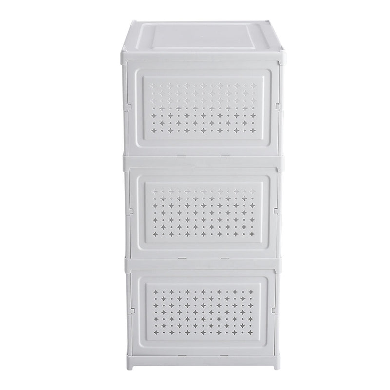 Cottonfy UK 3 Tier Foldable Shoe Storage Box Unit