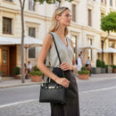 Modishion 3-Pcs PU Leather Handbag with Purse & Card Holder