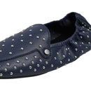 Studded Slip-on Loafers - Blue