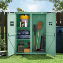 Outsunny Wooden Garden Shed Tool Storage Cabinet Double Door Shelf Green