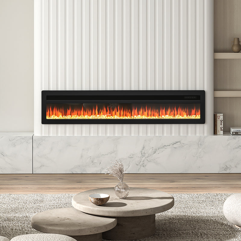 Wall Mounted Electric Fireplace with Remote Control