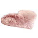 Lifeideas Heart Shaped Super Soft Shaggy Area Rug Pink
