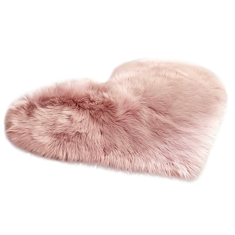 Lifeideas Heart Shaped Super Soft Shaggy Area Rug Pink