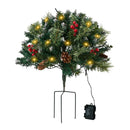 Lifeideas 1 Pack Artificial Pre-Lit Christmas Planter Bushes Decoration