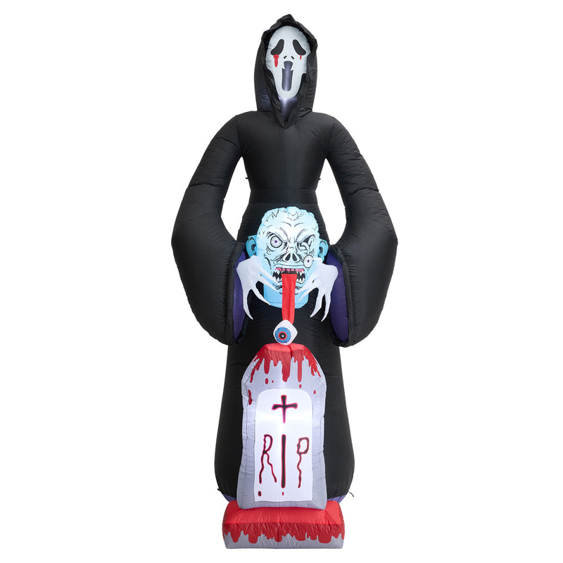 Lifeideas 8.9ft Halloween Inflatable Grim Reaper with LED Lights