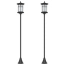 Outsunny LED Outdoor Solar Post Lights, Waterproof IP44, Cool White, 2 Pack