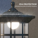 Outsunny LED Outdoor Solar Post Lights, Waterproof IP44, Cool White, 2 Pack