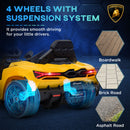 AIYAPLAY Yellow Lamborghini Revuelto Licensed Ride On Car W/ Suspension