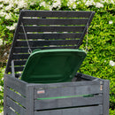 74cm x 1.16m Outdoor Wooden Garden Wheelie Bin Store Storage for 1 Bin in Dark Grey