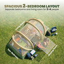 Outsunny Inflatable Tent 3000mm Waterproof for 4 Person, Green