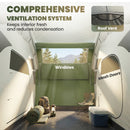 Outsunny Inflatable Tent 3000mm Waterproof for 4 Person, Green