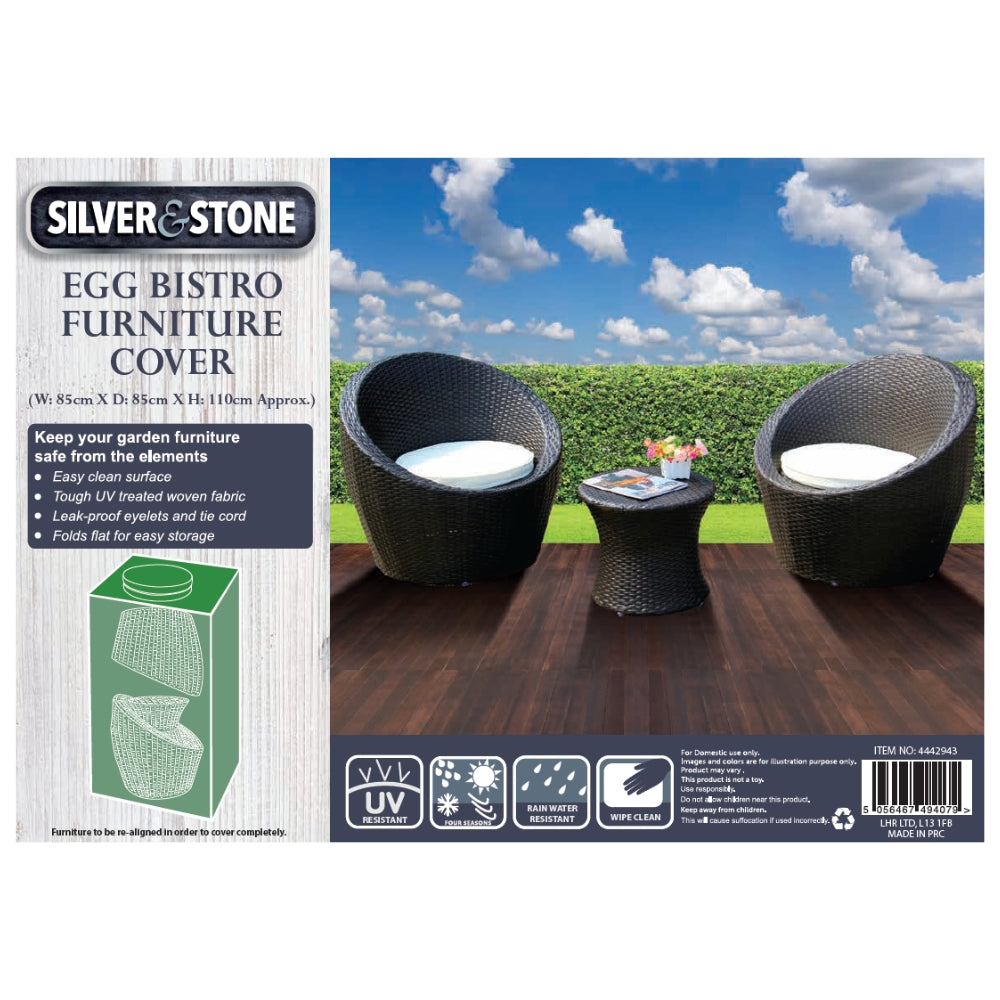 Silver & Stone Outdoor Furniture Cover for Egg Bistro Dark Green