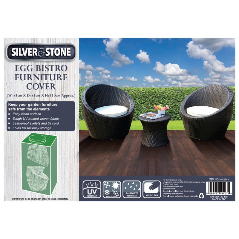Silver & Stone Outdoor Furniture Cover for Egg Bistro - Dark Green