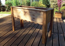 41cm x 109cm Large Rustic Chunky Wooden Raised Flower Bed Planter