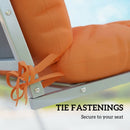 Outsunny Outdoor Seat Cushions Back Cushion with 2 Pillows, Seat Pads