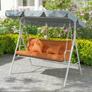 Outsunny Outdoor Seat Cushions Back Cushion with 2 Pillows, Seat Pads