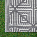 1.5m X 2.1m Alexandria Large Outdoor Alfresco Patio Rug Mat In Grey