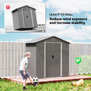 Outsunny 6.5x3.5ft Metal Garden Shed for Garden, Light Grey