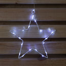 1.2m X 1.2m Light Up Star Pin Wire Christmas Curtain Lights With 303 White LEDs