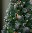 6ft (1.8m) Frosted Glacier Pine Snow Tipped Christmas Tree with Pine Cones and 710 Tips