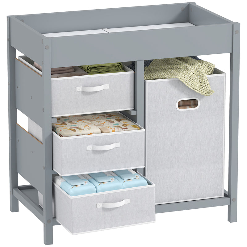 AIYAPLAY Baby Changing Unit with 4 Drawers, Diaper Changing Table,